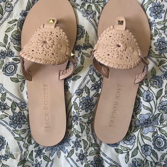 Jack Rogers Shoes - Jack Rogers pale pink Sandals with Intricate Cutout Design